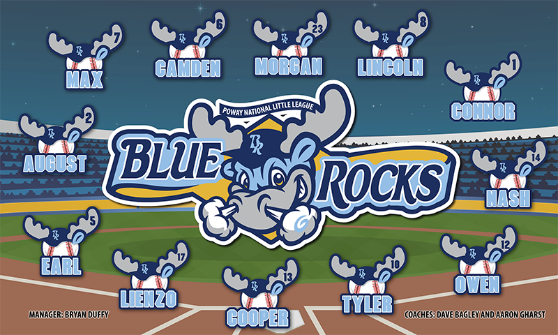 Blue Rocks Rookies Minor League Banner