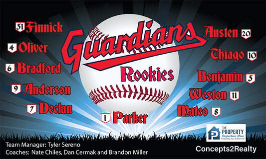 Guardians Rookies Major League Banner