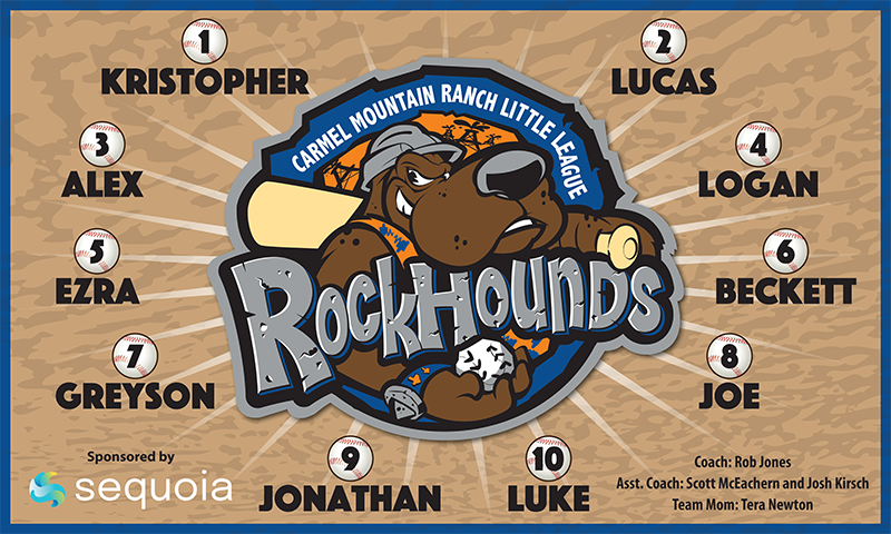 Rock Hounds T-Ball Minor League Banner