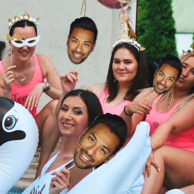 Big Head Cutouts on a Stick